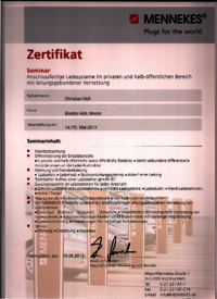 MENNEKES Zertifikat 2013