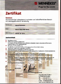 Mennekes Zertifikat
