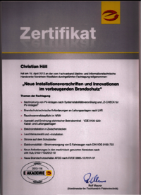 E-Akademie 2013 Zertifikat